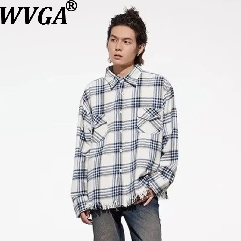 WVGA Spring Autumn New Men Tide Vintage Plaid Washed Tassel Trendy Long Sleeve Shirt Niche Chic Casual Top Streetwear Ins W16156
WVGA Spring Autumn New Men Tide Vintage Plaid Washed Tassel Trendy Long Sleeve Shirt Niche Chic Casual Top Streetwear Ins W16156