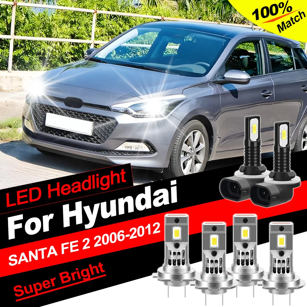 Car LED Headlight Bulbs Headlamp Ampoules LED Fog Light Lamp For Hyundai SANTA FE 2 2006-2012 2007 2008 2009 Canbus Accessories
Car LED Headlight Bulbs Headlamp Ampoules LED Fog Light Lamp For Hyundai SANTA FE 2 2006-2012 2007 2008 2009 Canbus Accessories
