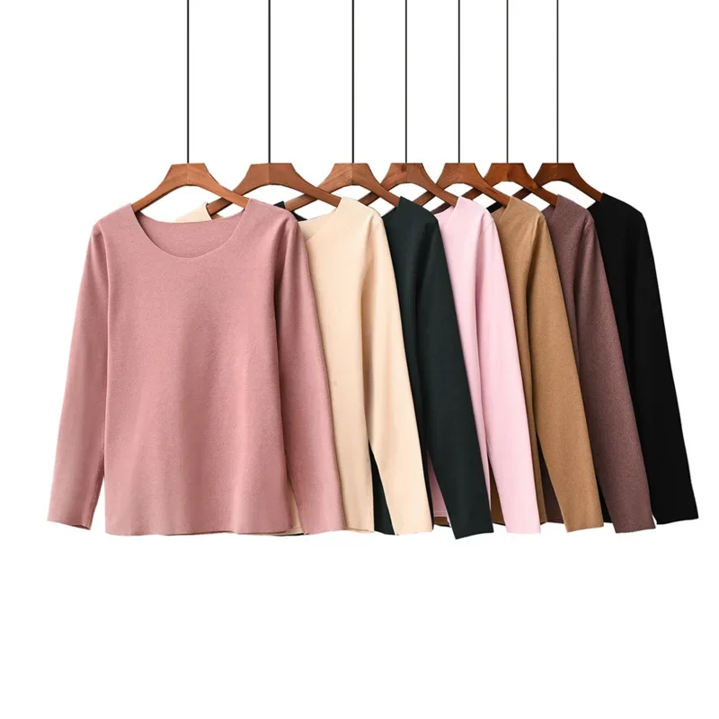 Women Thermal Underwear Tops Fleece Warm Autumn Winter Bottoming Shirt Thin Velvet Pullovers Slim Undershirt Long Sleeve T-shirt
Women Thermal Underwear Tops Fleece Warm Autumn Winter Bottoming Shirt Thin Velvet Pullovers Slim Undershirt Long Sleeve T-shirt