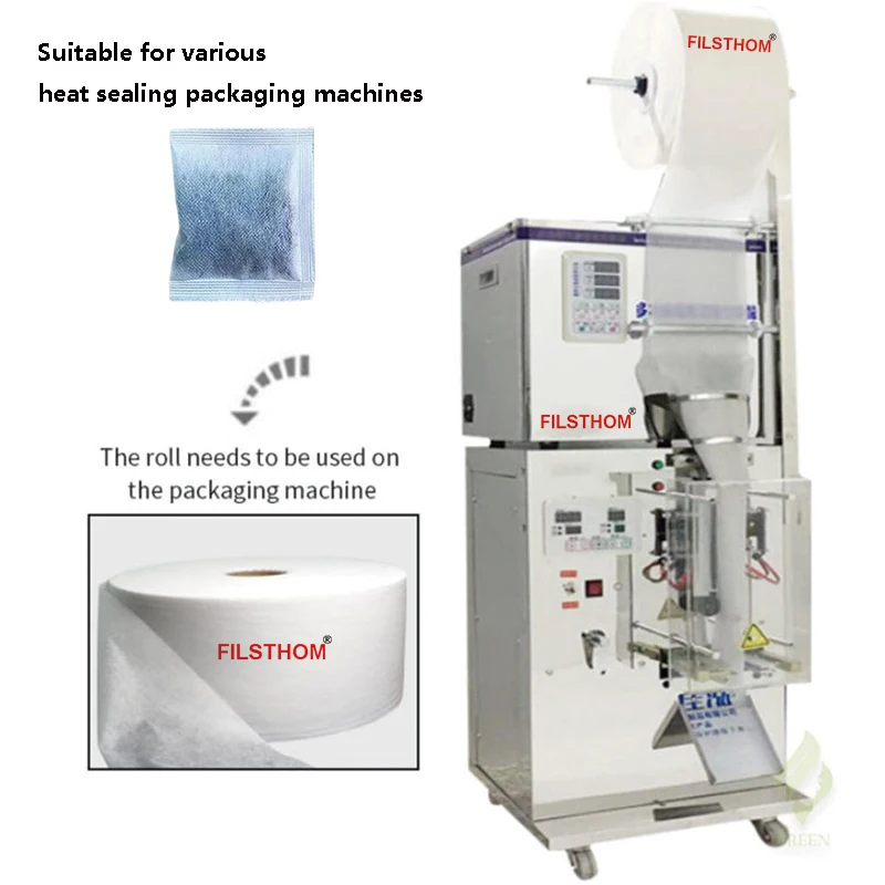 Hot-sealed Non-Woven Fabric Filter Roll For Packing Herbal Tea Bag Various Types Of Heat Sealing Machines
Hot-sealed Non-Woven Fabric Filter Roll For Packing Herbal Tea Bag Various Types Of Heat Sealing Machines