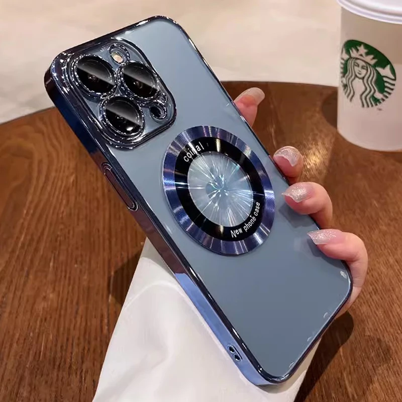 Роскошный чехол для Magsafe для iPhone 15, 14, 13, 12, 11 Pro Max, мягкий чехол с магнитной беспроводной зарядкой и защитой объектива камеры
Роскошный чехол для Magsafe для iPhone 15, 14, 13, 12, 11 Pro Max, мягкий чехол с магнитной беспроводной зарядкой и защитой объектива камеры