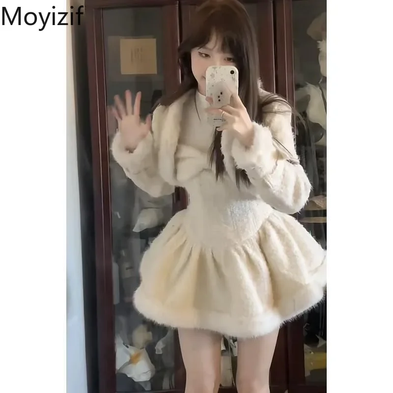 Pure Sweet and Spicy Cute Girl Plush Patchwork Vest Coat Color Contrast Fake Two Dresses Set Fashion Ensembles De Jupes
Pure Sweet and Spicy Cute Girl Plush Patchwork Vest Coat Color Contrast Fake Two Dresses Set Fashion Ensembles De Jupes