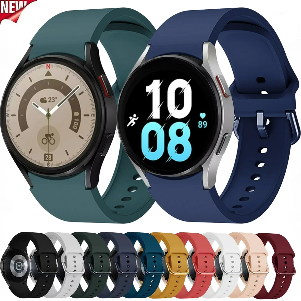 Ремешок силиконовый для Samsung Galaxy Watch 5/4 44 мм 40 мм/5 Pro 45 мм, оригинальный браслет Correa для Samsung Watch 4 Classic 46 мм 42 мм
Ремешок силиконовый для Samsung Galaxy Watch 5/4 44 мм 40 мм/5 Pro 45 мм, оригинальный браслет Correa для Samsung Watch 4 Classic 46 мм 42 мм