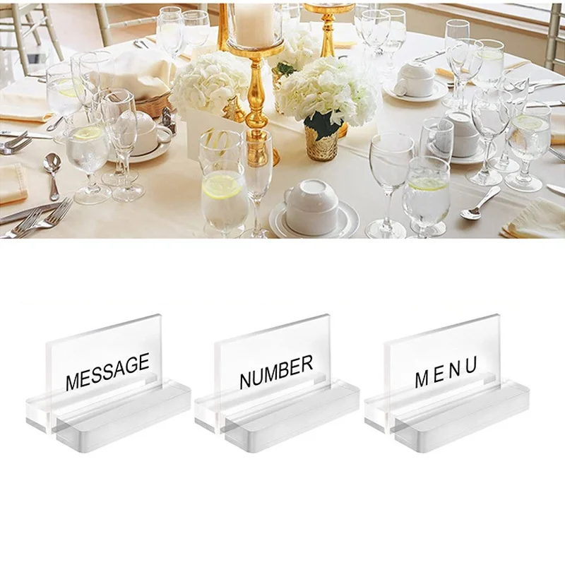 100Pcs Acrylic Simple Card Display Stand Business Card Holder Desk Calendar Base Table Number Stand Wedding Party Desktop Decor
100Pcs Acrylic Simple Card Display Stand Business Card Holder Desk Calendar Base Table Number Stand Wedding Party Desktop Decor