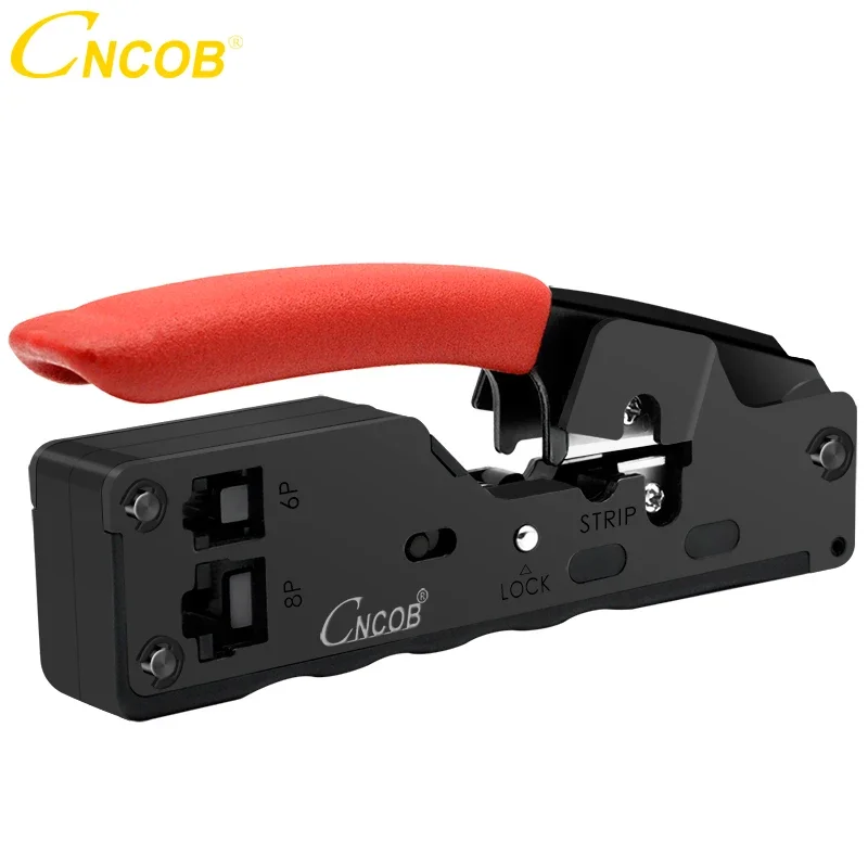 CNCOB Cable Crimper 8P8C/RJ45 6P6C/RJ12 6P4C/RJ11 Network cable / telephone line connector Crimping pliers Stripping / trimming
CNCOB Cable Crimper 8P8C/RJ45 6P6C/RJ12 6P4C/RJ11 Network cable / telephone line connector Crimping pliers Stripping / trimming