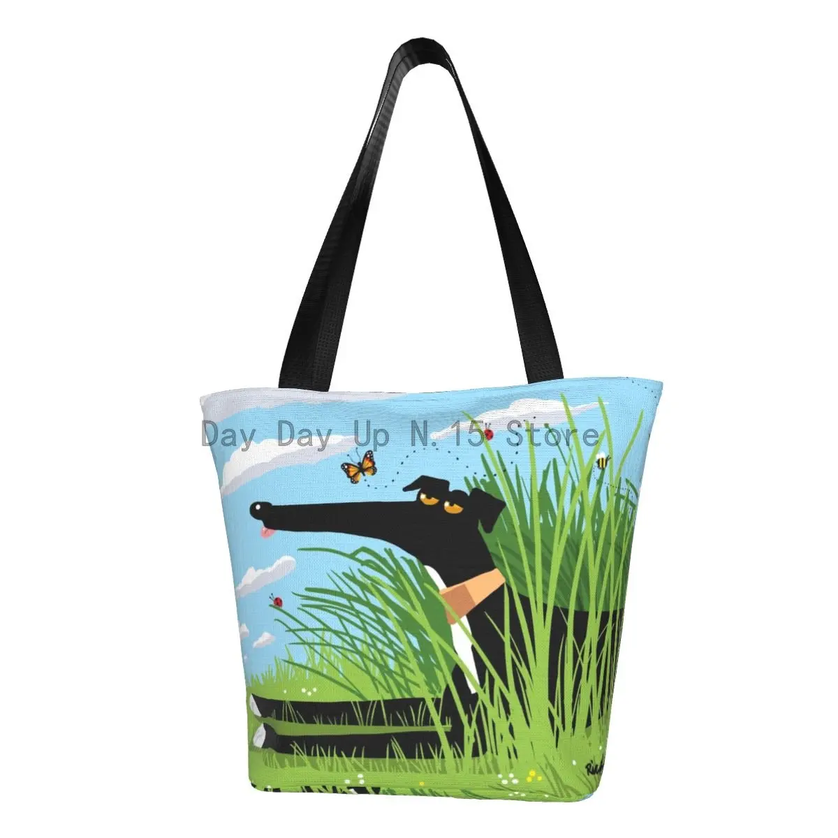 Greyhound Whippet Dog Groceries Shopping Tote Bag Cartoon Sighthound Pattern Canvas Shopper Shoulder Bags Large Capacity Handbag
Greyhound Whippet Dog Groceries Shopping Tote Bag Cartoon Sighthound Pattern Canvas Shopper Shoulder Bags Large Capacity Handbag