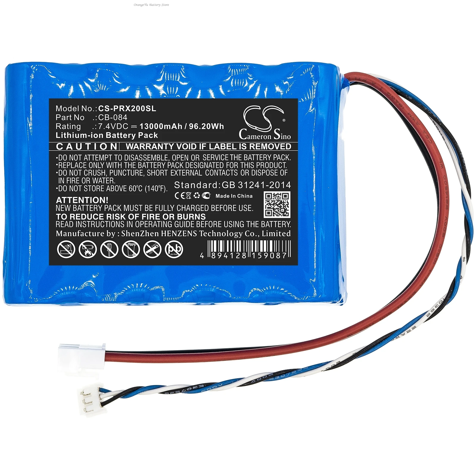 7.4V 13000mAh Battery CB-084 for Promax Promax Neo 2, Neo 3, Neo 4, Neo 2 atsc, Neo + +TOOL
7.4V 13000mAh Battery CB-084 for Promax Promax Neo 2, Neo 3, Neo 4, Neo 2 atsc, Neo + +TOOL