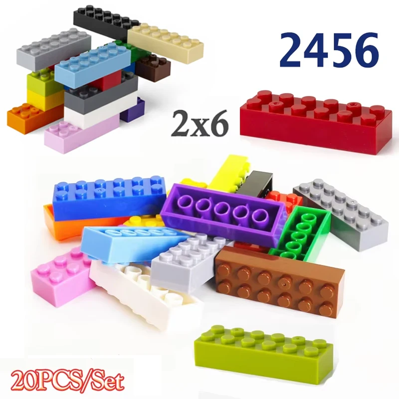 20 шт. 2x6 строительные блоки из мелких частиц, детали, креативные красочные 2456, детские сборки, сделай сам, MOC, высокие кирпичи, игрушки, аксессуары 
20 шт. 2x6 строительные блоки из мелких частиц, детали, креативные красочные 2456, детские сборки, сделай сам, MOC, высокие кирпичи, игрушки, аксессуары