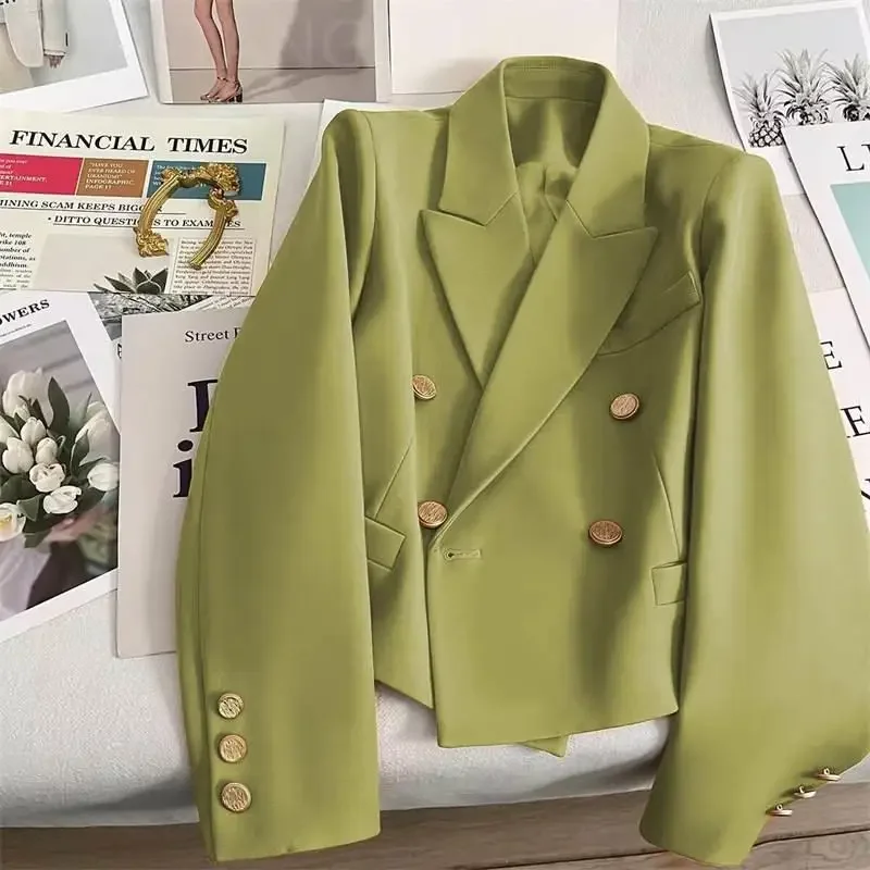 Spring 2025 Women's Y2K Korean Style Slim Fit Fashion Blazer Short Jacket Long Sleeve Casual Office Outwear for Females
Spring 2025 Women's Y2K Korean Style Slim Fit Fashion Blazer Short Jacket Long Sleeve Casual Office Outwear for Females