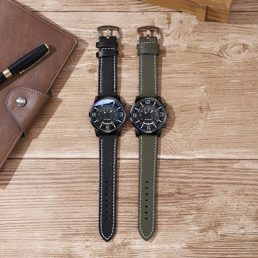 Mechanical Men Wristwatch Adjustable Faux Leather Men's Quartz Watch with Blue Light Glass Dial High Accuracy for Daily
Mechanical Men Wristwatch Adjustable Faux Leather Men's Quartz Watch with Blue Light Glass Dial High Accuracy for Daily