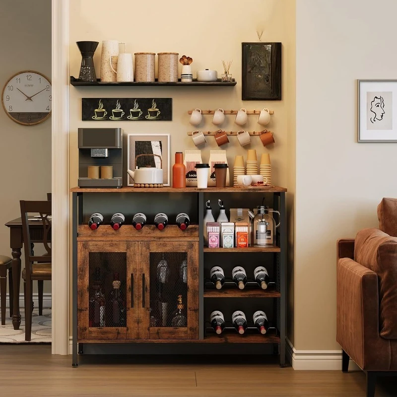 Iron Wood Storage Rack Removable Rack Coffee Bar Cabinet with Double Door Cabinet Multifunctional Wine Table
Iron Wood Storage Rack Removable Rack Coffee Bar Cabinet with Double Door Cabinet Multifunctional Wine Table