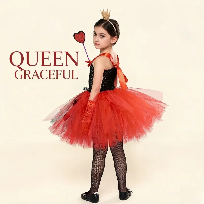 Halloween Queen Cosplay Tutu Dress Fluffy Tulle Princess Outfit Carnival Masquerade Red Heart Puffy Ball Gown Party Costume
Halloween Queen Cosplay Tutu Dress Fluffy Tulle Princess Outfit Carnival Masquerade Red Heart Puffy Ball Gown Party Costume