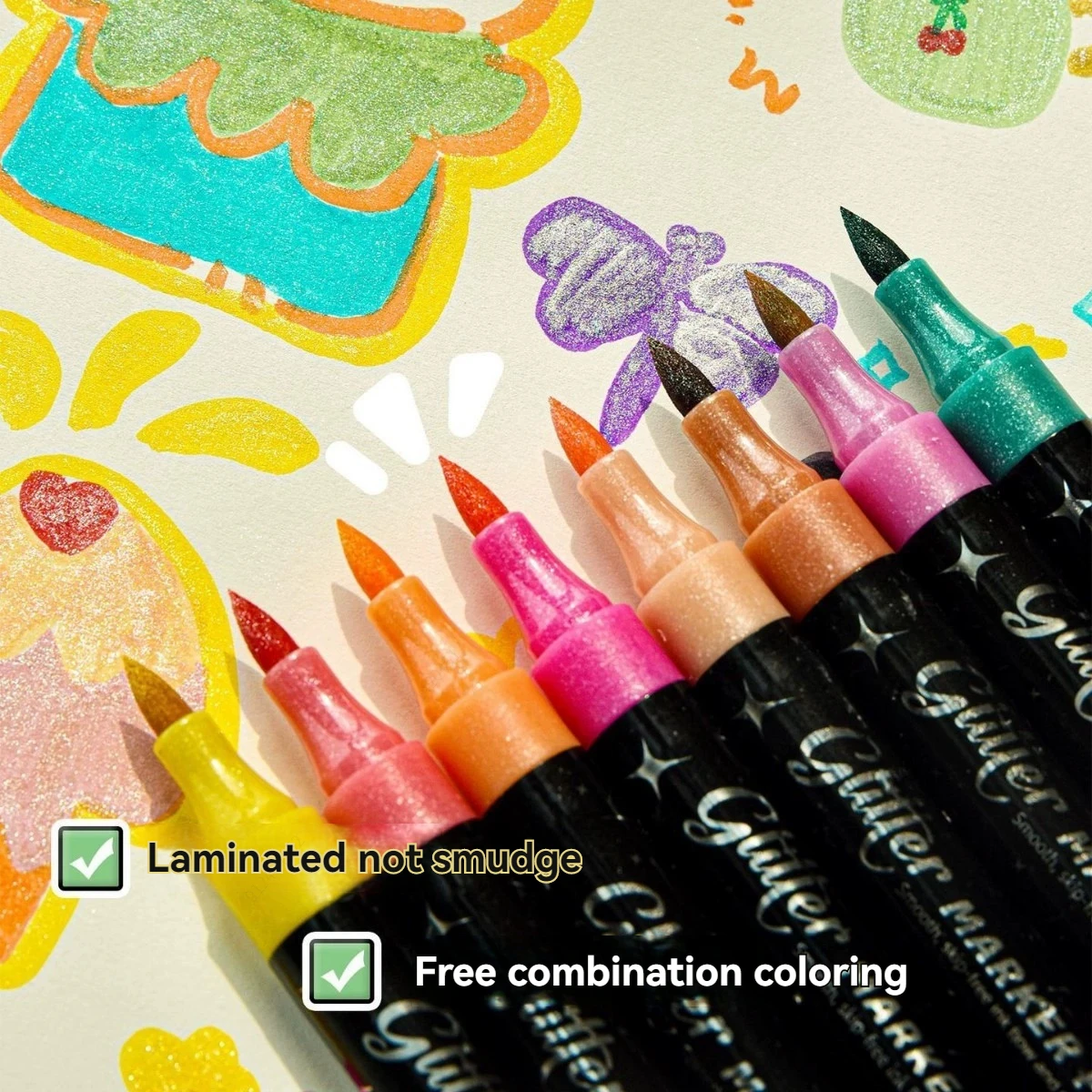 12-48 Metal Glitter Highlighter Marker Pens Sparkly and Shiny, Double Tips, for Painting,Glass,Scrapbooking, DIY Craft Making
12-48 Metal Glitter Highlighter Marker Pens Sparkly and Shiny, Double Tips, for Painting,Glass,Scrapbooking, DIY Craft Making