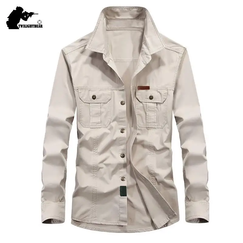 New Casual Shirt Men Cargo Shirts Oversize 6XL High Quality Solid Pure Cotton Shirts Men's Clothing Tooling Blouses A2F1388
New Casual Shirt Men Cargo Shirts Oversize 6XL High Quality Solid Pure Cotton Shirts Men's Clothing Tooling Blouses A2F1388