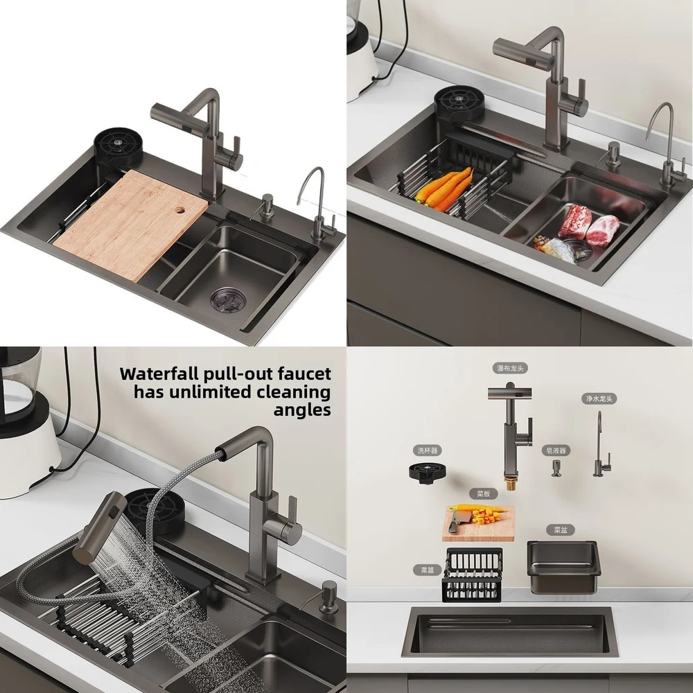 Dish basin Kitchen 304 stainless steel sink Household thickened rice grain grain nano vegetable basin
Dish basin Kitchen 304 stainless steel sink Household thickened rice grain grain nano vegetable basin