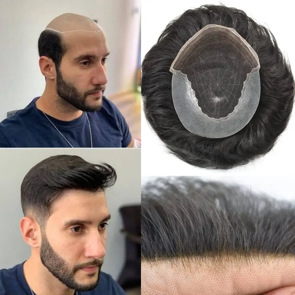 Men Toupee Q6 100% Human Hair Mono Base Lace+PU Final Sale Small Imperfections Men Hair Replacement System
Men Toupee Q6 100% Human Hair Mono Base Lace+PU Final Sale Small Imperfections Men Hair Replacement System