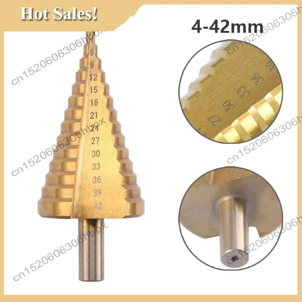 -HOPE HSS Step Cone Drill Bit - 4-42Mm 14 Sizes Round Shank Hole Cutter Tool High Speed Steel
-HOPE HSS Step Cone Drill Bit - 4-42Mm 14 Sizes Round Shank Hole Cutter Tool High Speed Steel