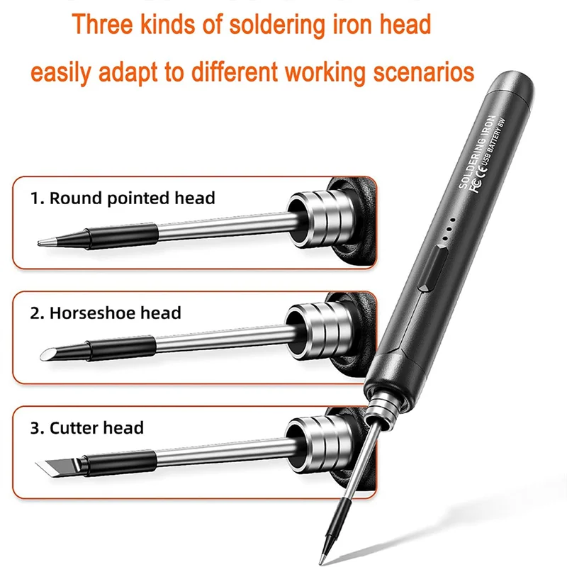【Must-Haves】Mini Cordless Soldering Iron Kit,USB Wireless Electric Soldering Iron Pen,3 Temperature Adjustment
【Must-Haves】Mini Cordless Soldering Iron Kit,USB Wireless Electric Soldering Iron Pen,3 Temperature Adjustment