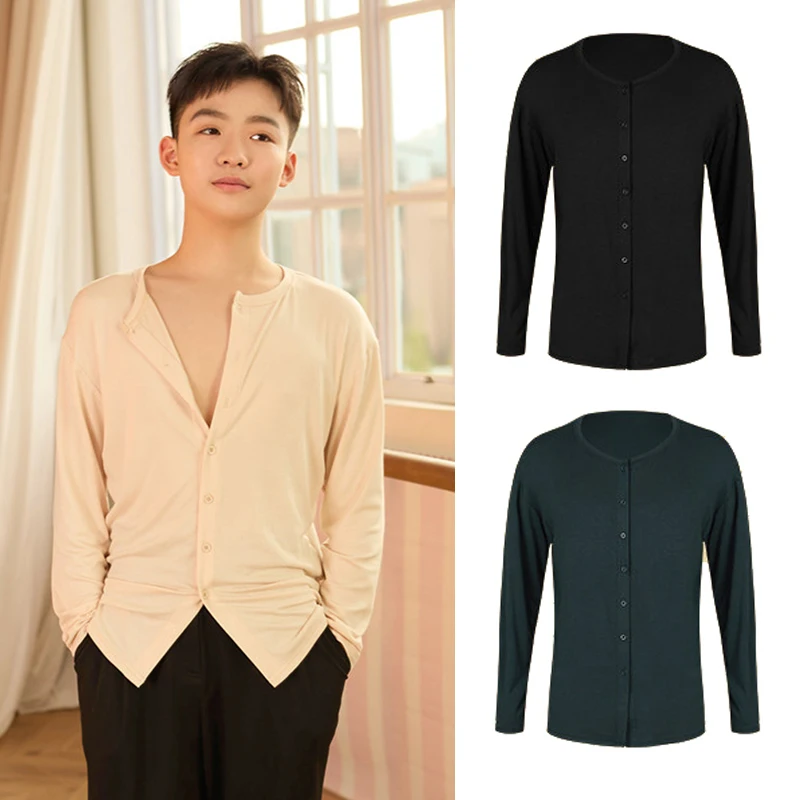 Zym Male Latin Dance Clothes Men Boys Long Sleeves Tops Cha Cha Rumba Ballroom Dance Practice Clothing Training Tops DNV26935
Zym Male Latin Dance Clothes Men Boys Long Sleeves Tops Cha Cha Rumba Ballroom Dance Practice Clothing Training Tops DNV26935