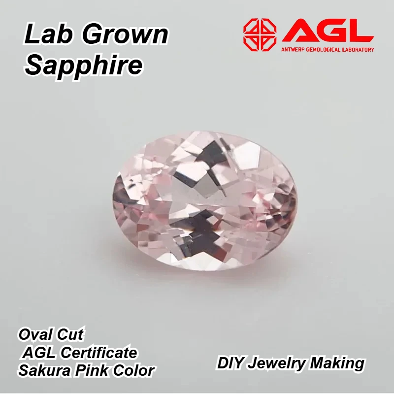 Lab Grown Sapphire Oval Cut Sakura Pink Color Charm Gemstone for DIY Advanced Jewelry Making Inlay Selectable AGL Certificate
Lab Grown Sapphire Oval Cut Sakura Pink Color Charm Gemstone for DIY Advanced Jewelry Making Inlay Selectable AGL Certificate