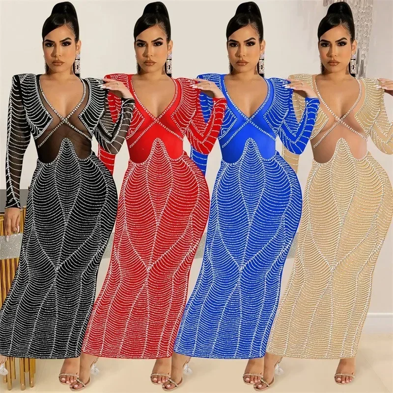V-neck Maternity Crytals Photography Dress Long Sleeve Stretchy Skinny Mesh Pregnant Woman Long Dress For Photo Shoot
V-neck Maternity Crytals Photography Dress Long Sleeve Stretchy Skinny Mesh Pregnant Woman Long Dress For Photo Shoot
