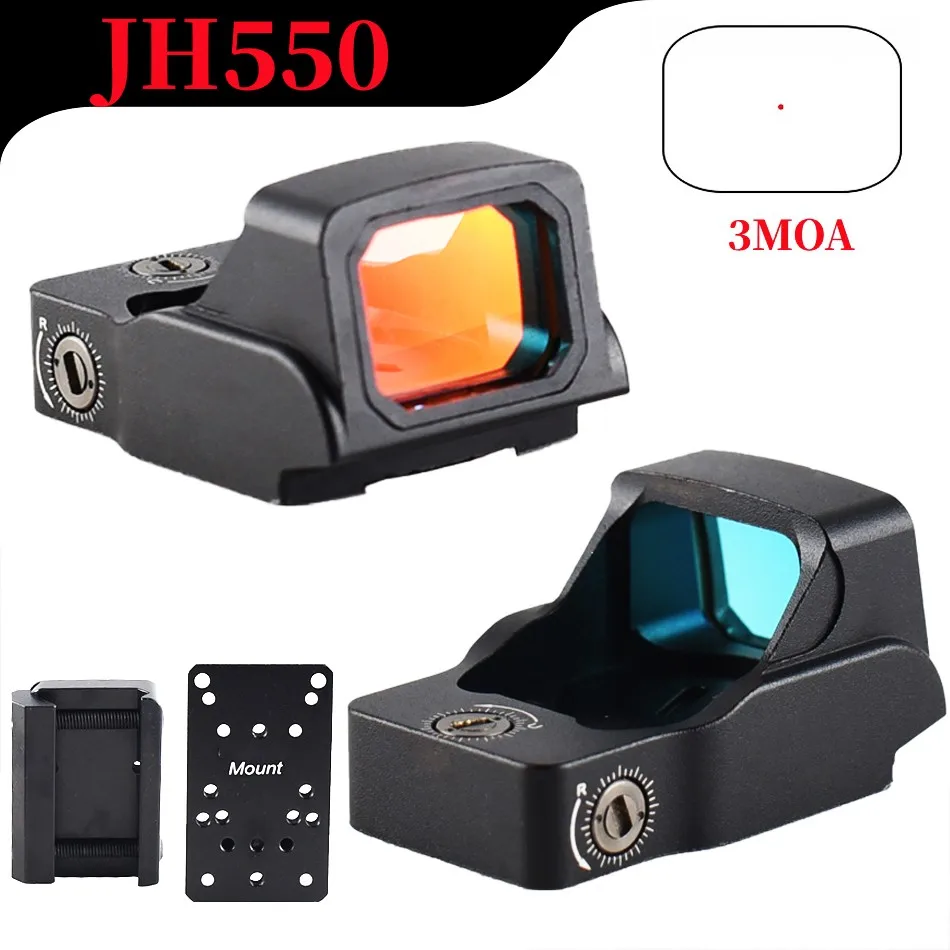 Fully Metal 3 MOA Red Dot Sight JH550 Tactical Reflex Compact Red Dot Optics Glock Scope Airsoft Rifle Collimator with 20mm Rail
Fully Metal 3 MOA Red Dot Sight JH550 Tactical Reflex Compact Red Dot Optics Glock Scope Airsoft Rifle Collimator with 20mm Rail