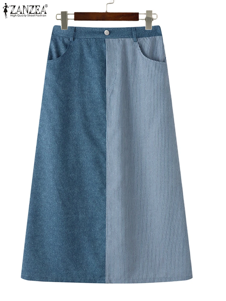 ZANZEA Striped Maxi Skirts Women Streetwear Casual Overskirts 2025 Summer A-Line Loose Vintage Patchwork Pockets Bottoms
ZANZEA Striped Maxi Skirts Women Streetwear Casual Overskirts 2025 Summer A-Line Loose Vintage Patchwork Pockets Bottoms