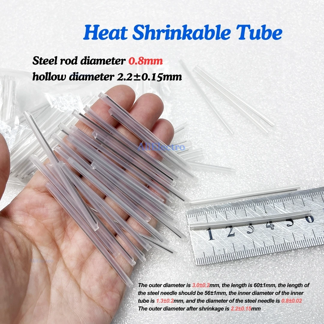 500pcs/lot Heat Shrinkable Tube 40/45/60mm Steel rod diameter 0.8mm 1pin Smoove Fiber Optic Splice Protector Tubo Cable FTTH
500pcs/lot Heat Shrinkable Tube 40/45/60mm Steel rod diameter 0.8mm 1pin Smoove Fiber Optic Splice Protector Tubo Cable FTTH