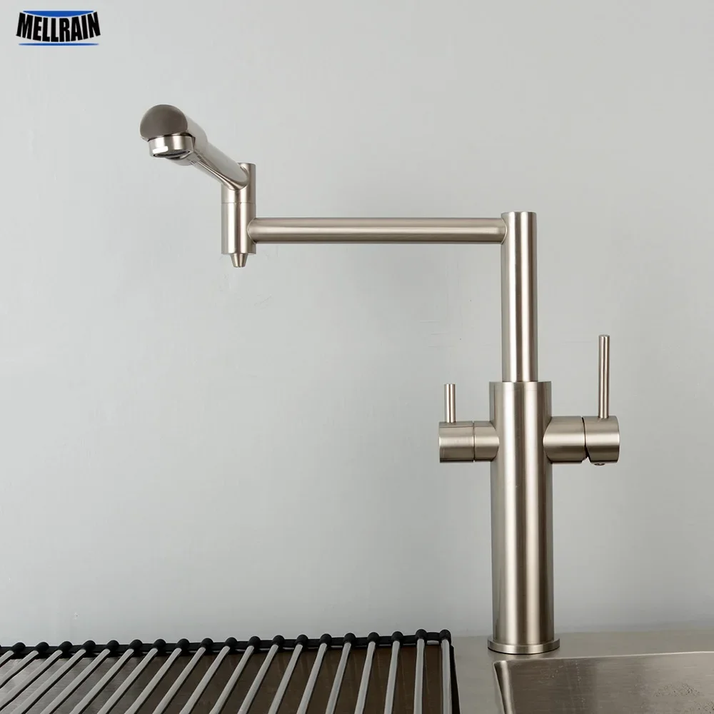 Double Function Kitchen Mixer Faucet With Drink Water Tap 100% Brass Black Hot & Cold Water Tap Double Handles Sink Faucet
Double Function Kitchen Mixer Faucet With Drink Water Tap 100% Brass Black Hot & Cold Water Tap Double Handles Sink Faucet