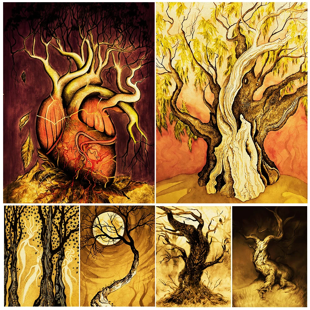 The Evil Tree With A Grimace,Vintage Wall Art Canvas Painting The Heart Of Trees And Plants Art Poster Print Home Decor Unframed
The Evil Tree With A Grimace,Vintage Wall Art Canvas Painting The Heart Of Trees And Plants Art Poster Print Home Decor Unframed