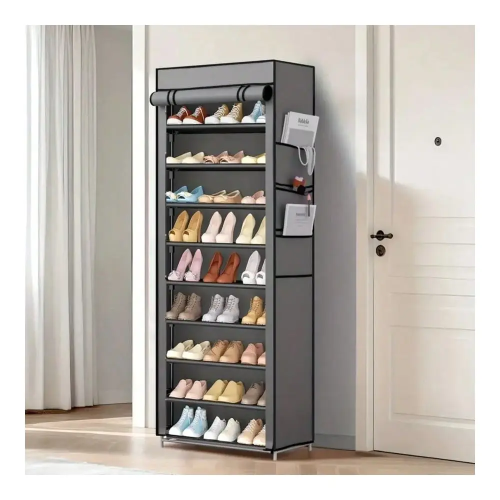 Layer Shoe Cabinet With Dust Cover, NonWoven SpaceSaving Shoe Rack With Large Capacity, Easy To Assemble, Portable Shoe Cabinet
Layer Shoe Cabinet With Dust Cover, NonWoven SpaceSaving Shoe Rack With Large Capacity, Easy To Assemble, Portable Shoe Cabinet