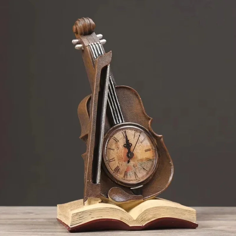 Creative violin clock ornament home living room wine cabinet TV cabinet room bedroom desktop decoration
Creative violin clock ornament home living room wine cabinet TV cabinet room bedroom desktop decoration