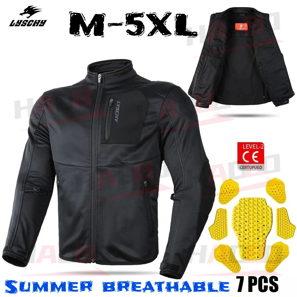 LYSCHY Waterproof Windproof Motorcycle Armor Jacket Summer Breathable Motorbike Body Armor Soft Jacket CE2 Protective Gear
LYSCHY Waterproof Windproof Motorcycle Armor Jacket Summer Breathable Motorbike Body Armor Soft Jacket CE2 Protective Gear