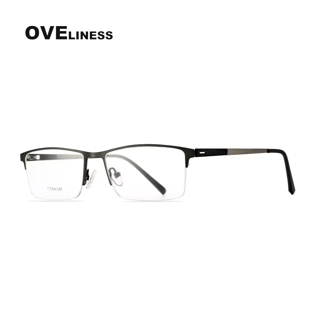 Fashion men's eyeglasses frames Titanium Alloy Glasses Frame Men Half Spectacle eyewear
Fashion men's eyeglasses frames Titanium Alloy Glasses Frame Men Half Spectacle eyewear