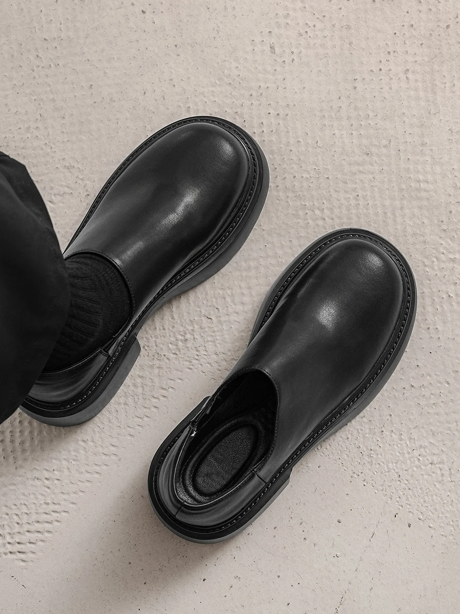 Youth Faion Thi Bot Chelsea Boots Men's Low Help Leisure Leather oes round Head High Wear Resistant EVA Outsole
Youth Faion Thi Bot Chelsea Boots Men's Low Help Leisure Leather oes round Head High Wear Resistant EVA Outsole