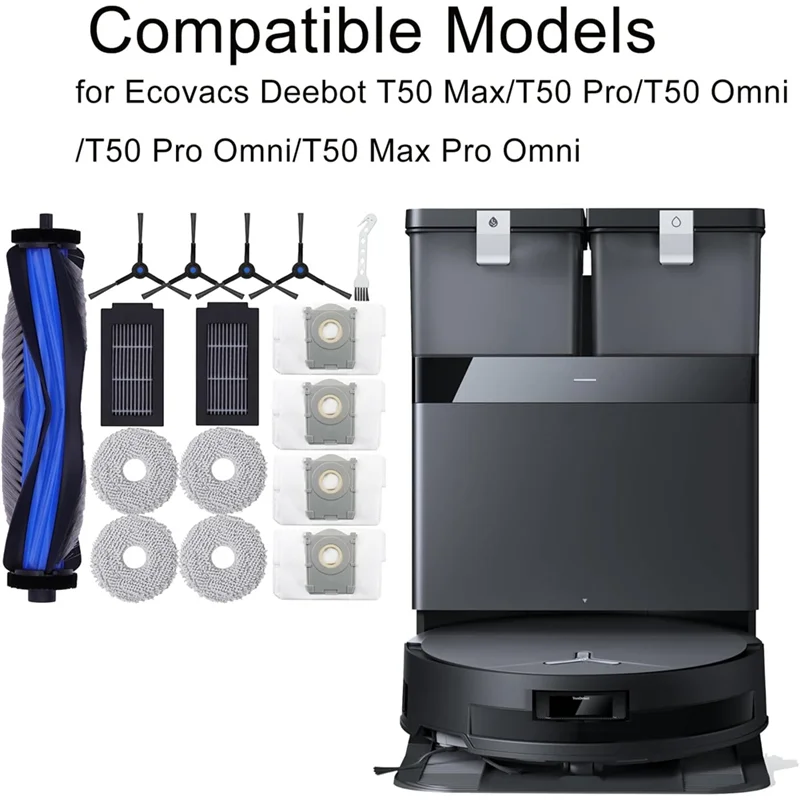 A98I-Accessory Kit For Ecovacs Deebot T50 Max/T50 Pro/T50 Omni/T50 Pro Omni/T50 Max Pro Omni Vacuum Cleaner Parts
A98I-Accessory Kit For Ecovacs Deebot T50 Max/T50 Pro/T50 Omni/T50 Pro Omni/T50 Max Pro Omni Vacuum Cleaner Parts