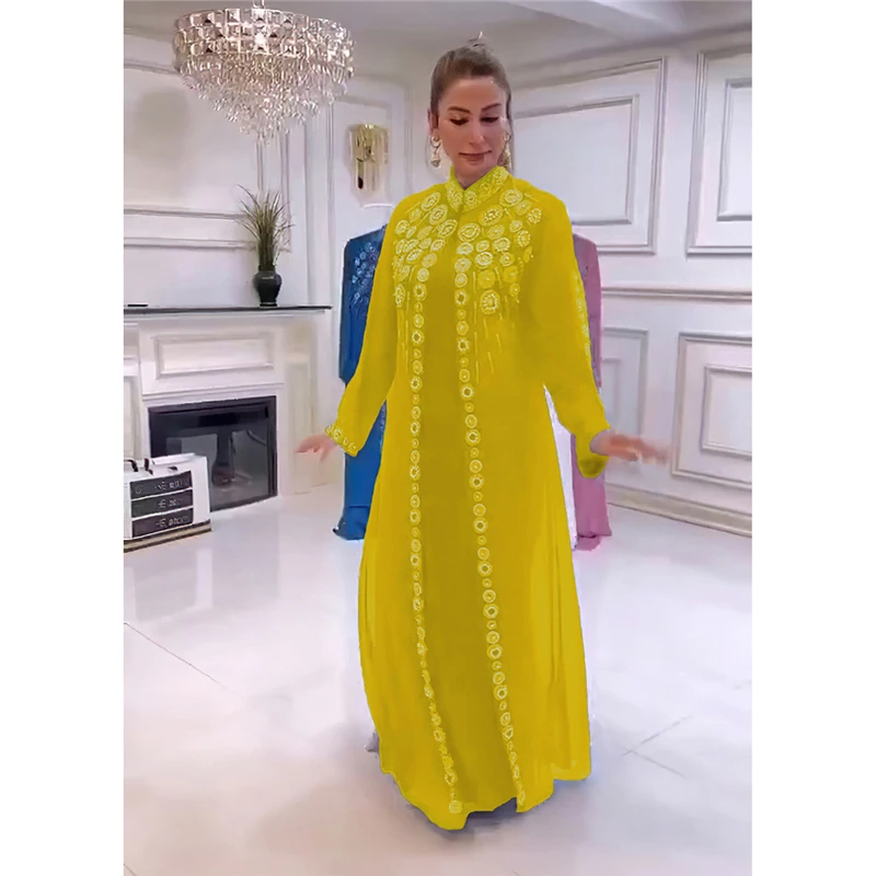 African Dresses for Women 2 Piece Sets Dashiki African Clothing Traditional Boubou Open Robe Femme Dubai Chiffon Evening Outfits
African Dresses for Women 2 Piece Sets Dashiki African Clothing Traditional Boubou Open Robe Femme Dubai Chiffon Evening Outfits