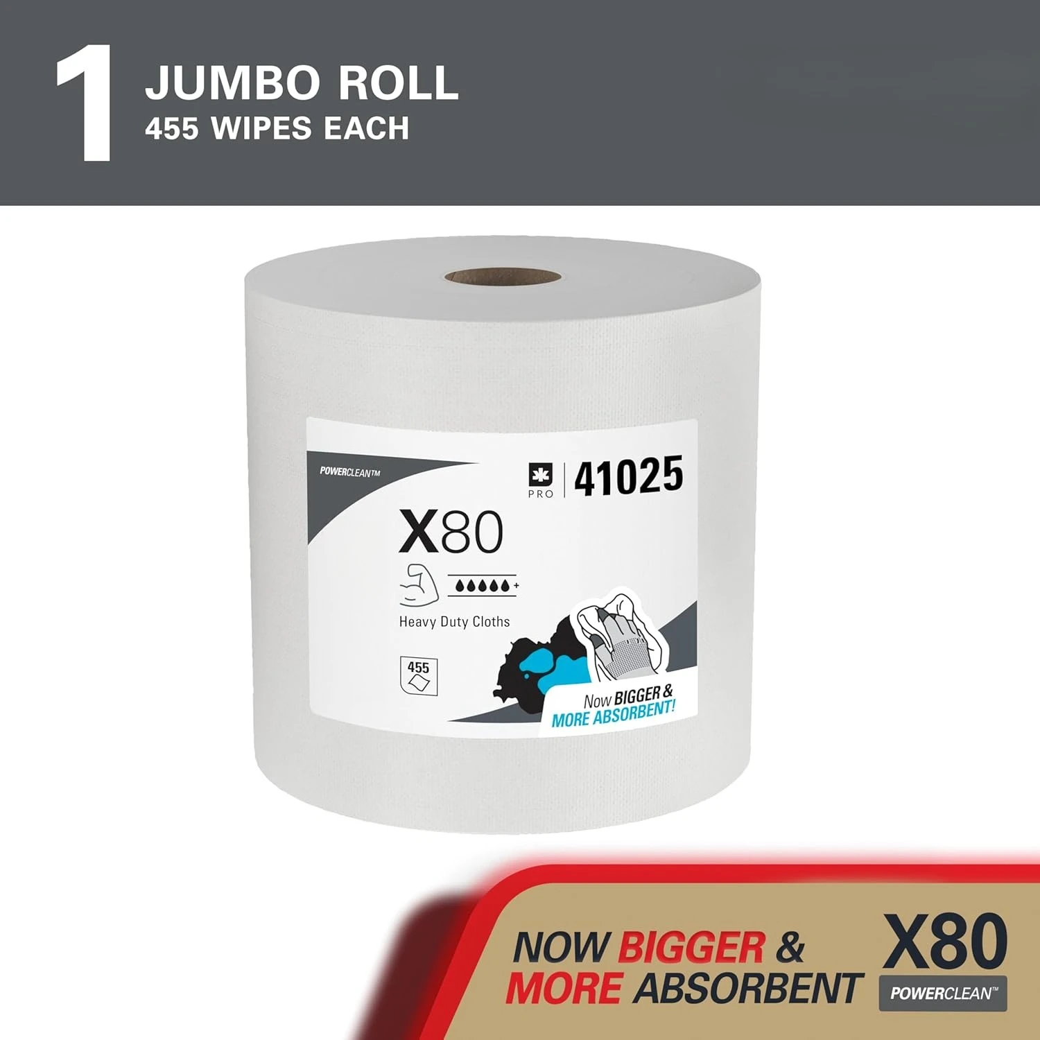 Салфетки X80 для тяжелых условий эксплуатации (41025), Jumbo, полотенца расширенного использования, белые (1 рулон из 475 листов, всего 475 листов)
Салфетки X80 для тяжелых условий эксплуатации (41025), Jumbo, полотенца расширенного использования, белые (1 рулон из 475 листов, всего 475 листов)