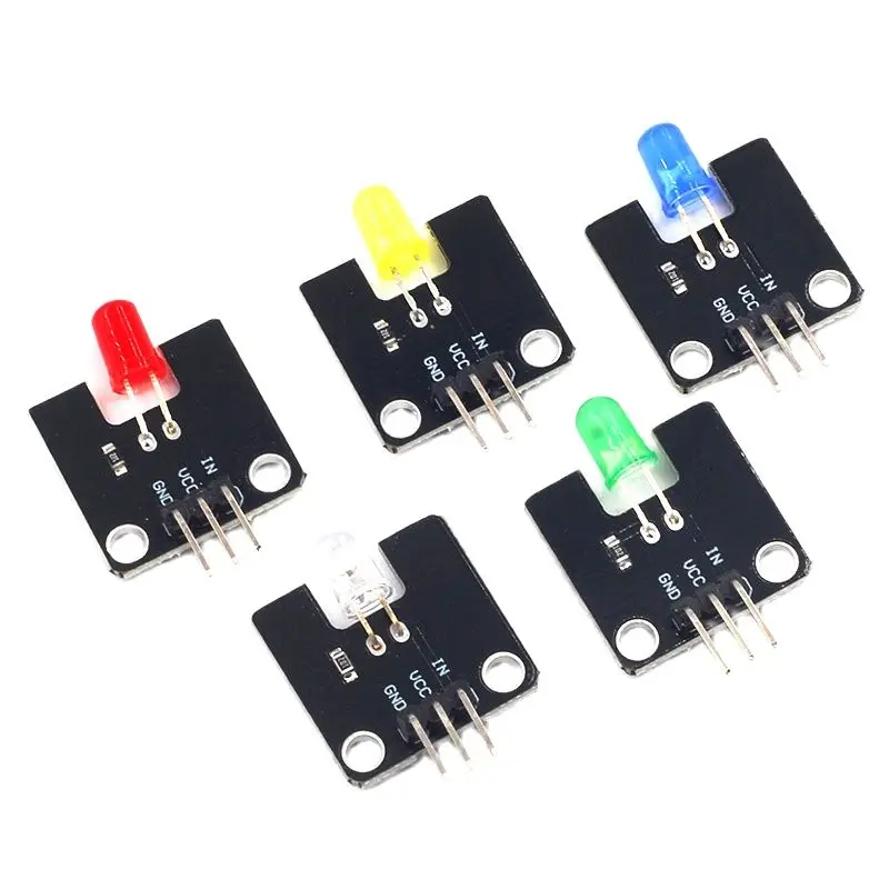 Electronic 5mm LED light-emitting module green/red/white/yellow/blue multi-color 5-color set
Electronic 5mm LED light-emitting module green/red/white/yellow/blue multi-color 5-color set