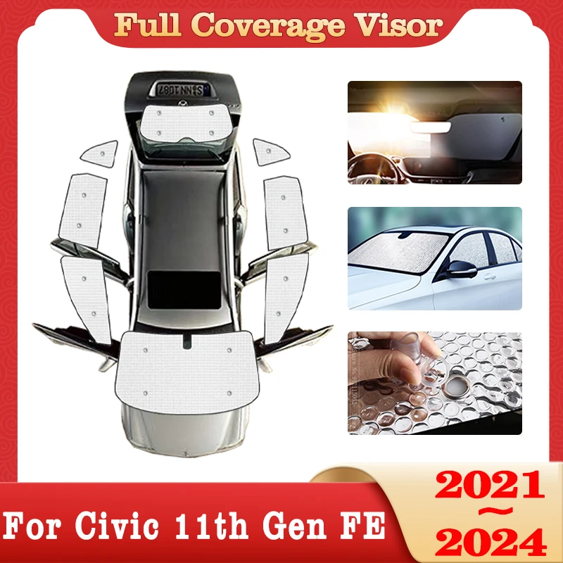 Car Full Coverage Sunshade For Honda Civic 11th Gen FE 2021 2022 2023 2024 Car Rear Side Window Windshield Sun Visor Accessories
Car Full Coverage Sunshade For Honda Civic 11th Gen FE 2021 2022 2023 2024 Car Rear Side Window Windshield Sun Visor Accessories