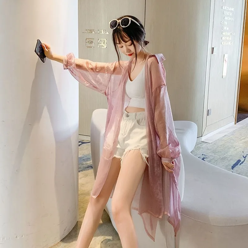 Sun Protection Clothes Women's Medium and Long Summer Loose Chiffon Super Fairy Cardigan with A Thin Sun Protection Shirt Jacket
Sun Protection Clothes Women's Medium and Long Summer Loose Chiffon Super Fairy Cardigan with A Thin Sun Protection Shirt Jacket