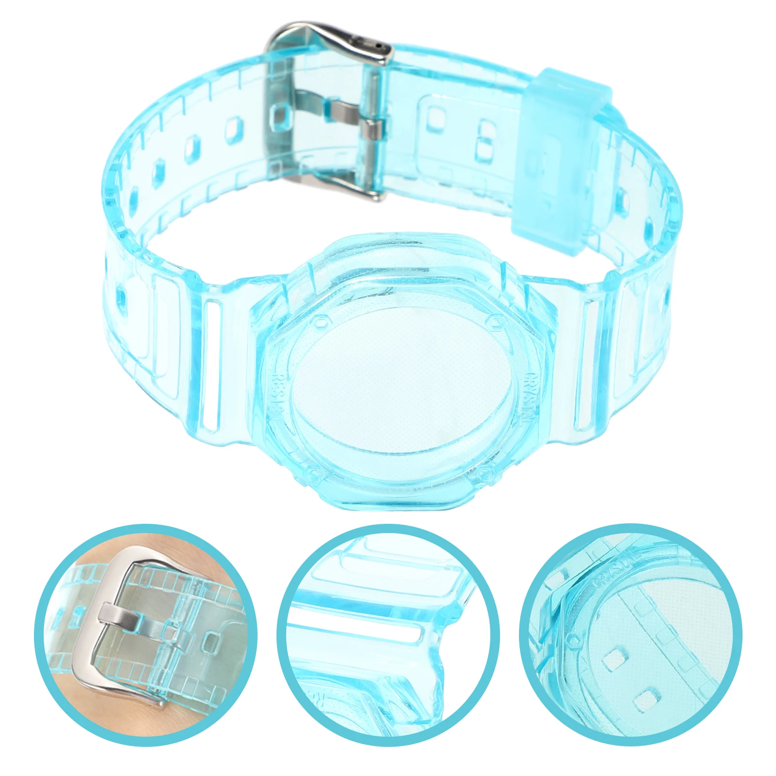 Silica Gel Locator Watch Band Case Decorative Strap Thin Flexible Streamlined Design Comfortable Silicone Watchbelt 
Silica Gel Locator Watch Band Case Decorative Strap Thin Flexible Streamlined Design Comfortable Silicone Watchbelt
