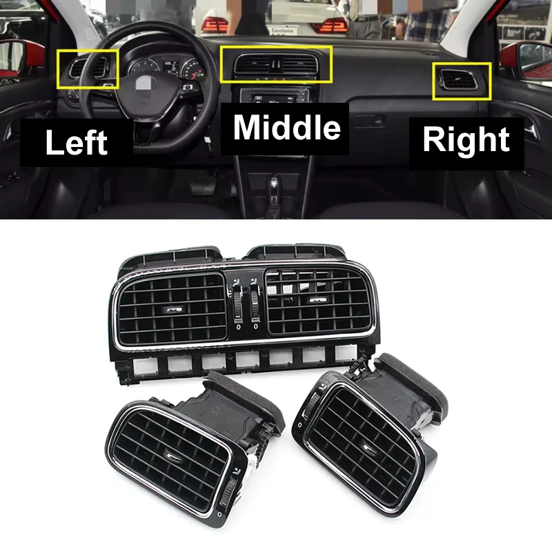 Car Glossy Black Central Left Right Dashboard AC Air Outlet Vent for VW Polo 2011-2018 6RD819703 6RD819704 6RD819728
Car Glossy Black Central Left Right Dashboard AC Air Outlet Vent for VW Polo 2011-2018 6RD819703 6RD819704 6RD819728