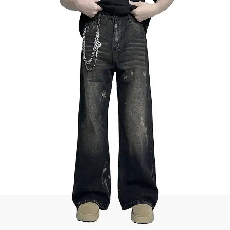 Niche Design Men's Denim Trousers Graffiti Contrast Color Washing Trendy Straight All-match Wide Leg Male Jeans Chic 9XG4FG
Niche Design Men's Denim Trousers Graffiti Contrast Color Washing Trendy Straight All-match Wide Leg Male Jeans Chic 9XG4FG
