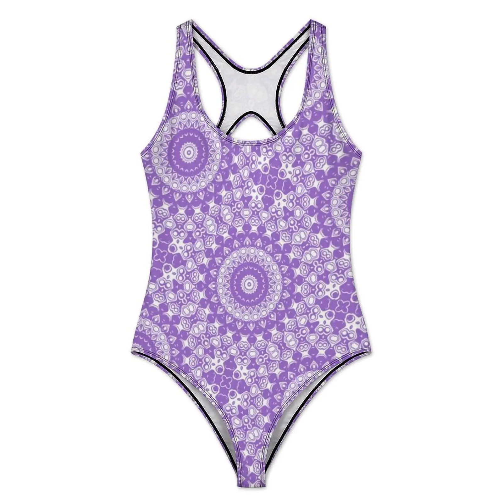 Lavender Mandala Swimsuit Purple White Print Teal Floral One-Piece Swimwear Push Up Bathing Suit Sexy Vacation Bath Swimsuits 
Lavender Mandala Swimsuit Purple White Print Teal Floral One-Piece Swimwear Push Up Bathing Suit Sexy Vacation Bath Swimsuits