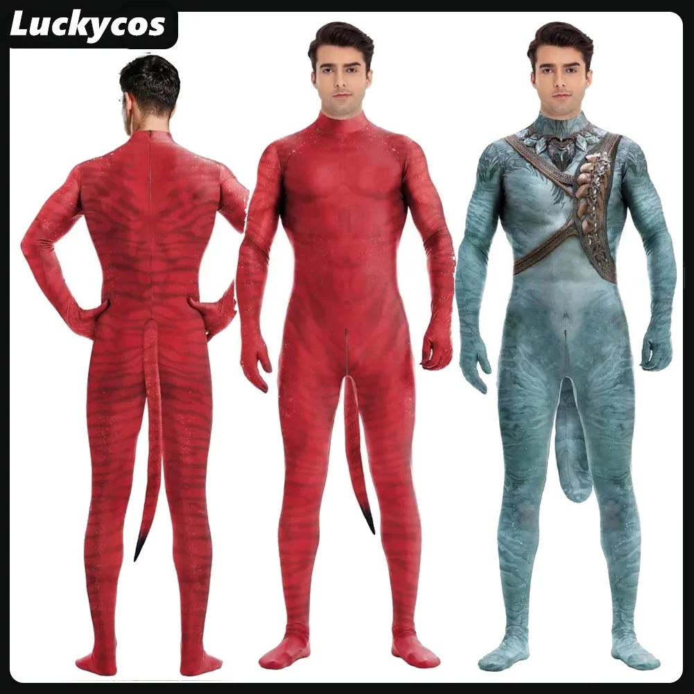 Jake Sully Cosplay Costume Red Blue Jumpsuit Bodysuit Tail Gloves Halloween Carnival Party Fantasia Outfits Suit for Adult Men
Jake Sully Cosplay Costume Red Blue Jumpsuit Bodysuit Tail Gloves Halloween Carnival Party Fantasia Outfits Suit for Adult Men