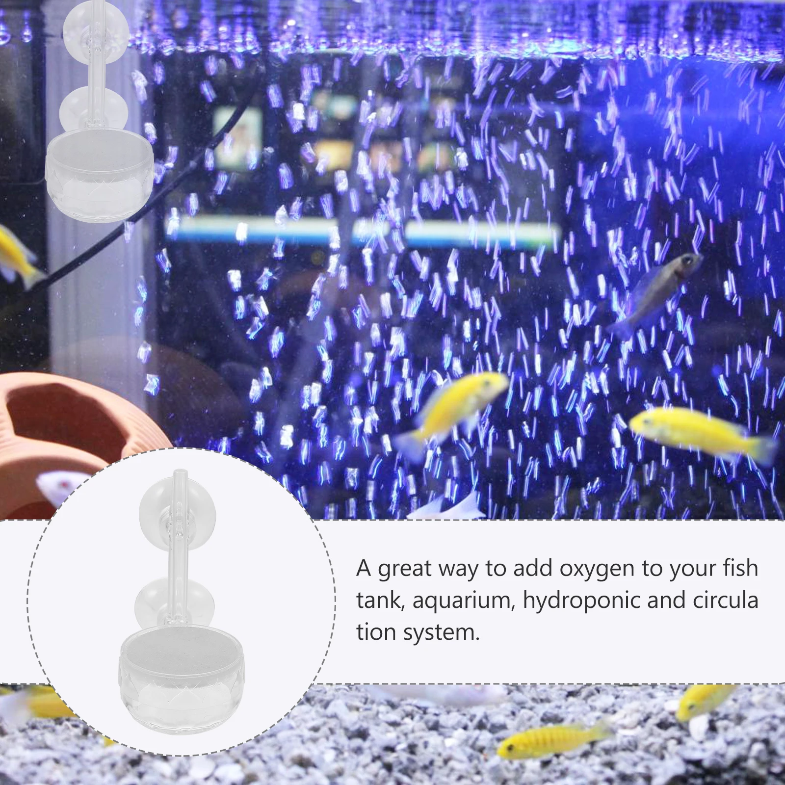 Premium Acrylic Bubble Oxygen Diffuser Stone for Fish Tank Aquarium Bubbler Air Water Oxygenation Circulation System Pet
Premium Acrylic Bubble Oxygen Diffuser Stone for Fish Tank Aquarium Bubbler Air Water Oxygenation Circulation System Pet