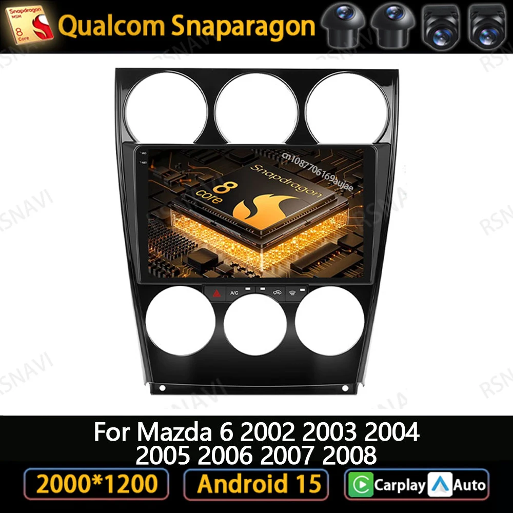 Android 15 Car Radio For Mazda 6 2002 2003 2004 2005 2006 2007 2008 DSP Qualcomm Multimedia Stereo Autoradio DVD GPS QLED BT
Android 15 Car Radio For Mazda 6 2002 2003 2004 2005 2006 2007 2008 DSP Qualcomm Multimedia Stereo Autoradio DVD GPS QLED BT