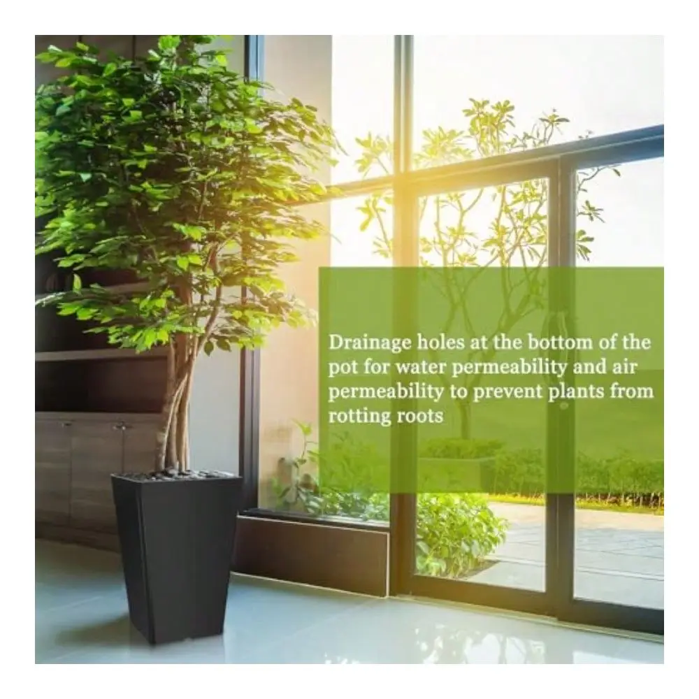 Of 2 15.75 Inch Large Taper Planters Outdoor Indoor Tall Resin Flower Pots With Drainage Holes Modern For Front Door Patio Back
Of 2 15.75 Inch Large Taper Planters Outdoor Indoor Tall Resin Flower Pots With Drainage Holes Modern For Front Door Patio Back