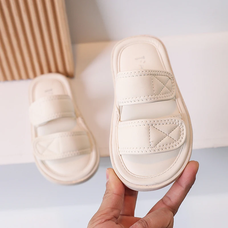 Unisex Kids Velcro Slippers - Soft Leather Double Strap Sandals for Boys & Girls
Unisex Kids Velcro Slippers - Soft Leather Double Strap Sandals for Boys & Girls